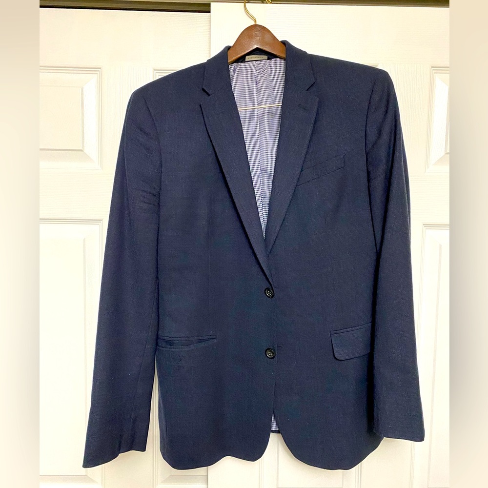 Banana Republic Italian wool blue suit! Gorgeous! Sz 42 R